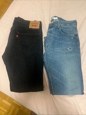 DUO - Levi's Men's Black & Light Blue Jeans